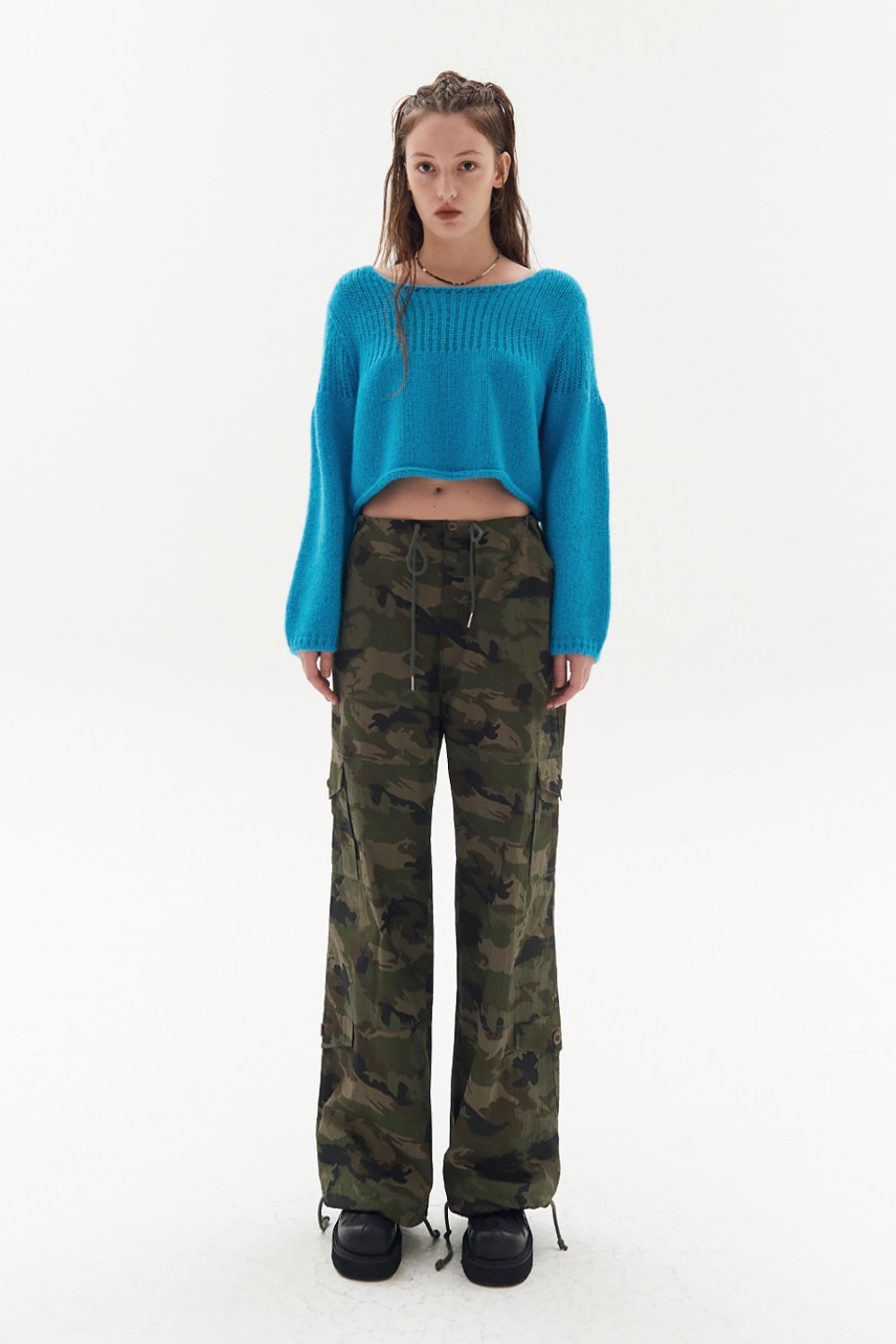 Y2K camouflage cargo pants [Khaki]