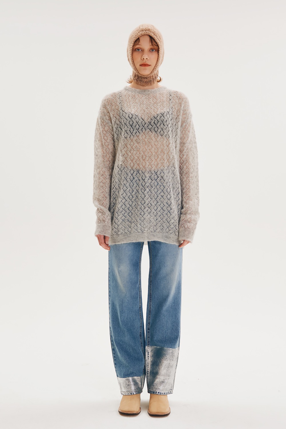 Mohair Scotch knit [Gray]